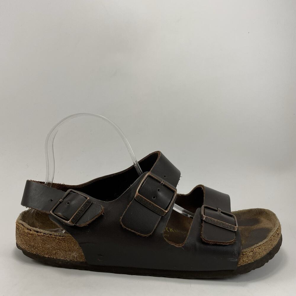 Birkenstock Milano Back Strap Sandals Mens Size 42 US 9-9.5 Brown Leather